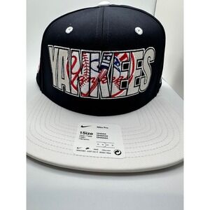 Nike Pro New York Yankees Hat Baseball Cap Snapback One Size Dri-Fit‎ Mens NWT